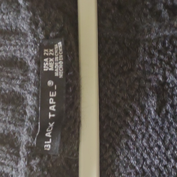 Black Tape_ Women's Plus Trendy Midi Cable-Knit Cardigan Charcoal Size 2X - Picture 3 of 4